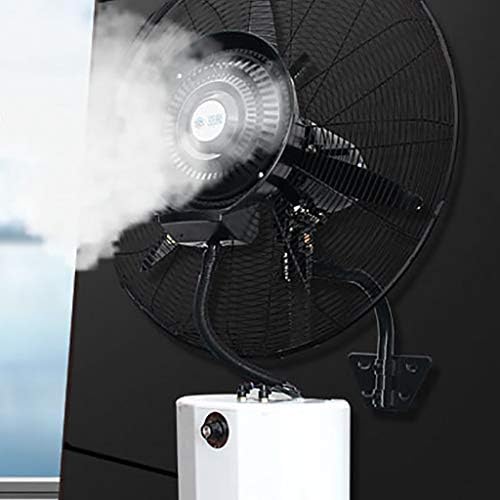 26 Inch Wall Mounted Misting Fan - Commercial Oscillating Spray Cooling System, 3-Speed Heavy Duty Industrial Electric Ventilator for Outdoor, Greenhouse, Commercial, and Residential Use