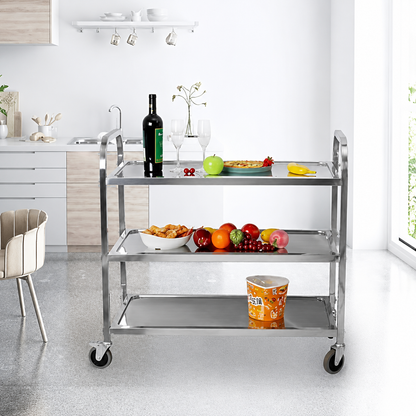 3-Tier Stainless Steel Catering Trolley