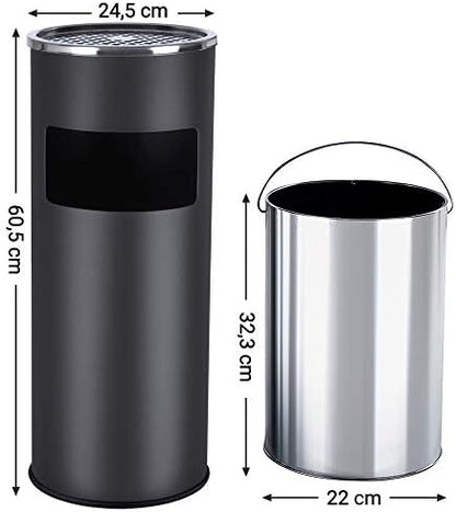 Stainless Steel Outdoor Standing Ashtray Bin