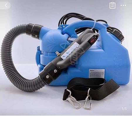 5L Electric ULV Cold Fogger Sprayer – Intelligent Ultra Low Capacity Fogger for Air Disinfection & Mosquito Fogging – Ideal for Farm, Hotel, Hospital, School & Outdoor Use – Blue