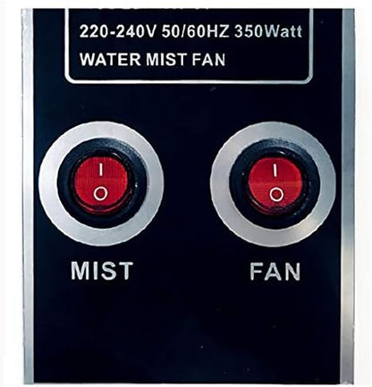 26 Inch Wall Mounted Misting Fan - Commercial Oscillating Spray Cooling System, 3-Speed Heavy Duty Industrial Electric Ventilator for Outdoor, Greenhouse, Commercial, and Residential Use
