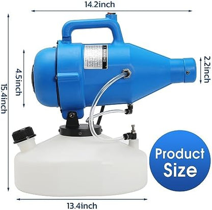 4.5L (1.2 Gallon) Electric ULV Portable Fogger Sprayer Machine Spraying Distance 30ft with 16.4ft Cord Atomizer Mist Cold Fogger for Home,Hotel,Church,School,Lawn and Garden