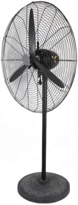 Pedestal Fan 26 Inch, Industrial Fan, Stand Fan, High Velocity Metal Stand Fan, Heavy duty Industrial Use 3 Speed with Aluminum High Speed Blades, for Warehouse, Restaurant & Factory (26 Inch)