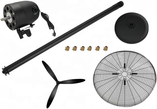 Pedestal Fan 26 Inch, Industrial Fan, Stand Fan, High Velocity Metal Stand Fan, Heavy duty Industrial Use 3 Speed with Aluminum High Speed Blades, for Warehouse, Restaurant & Factory (26 Inch)