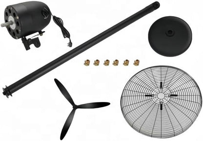 Pedestal Fan 26 Inch, Industrial Fan, Stand Fan, High Velocity Metal Stand Fan, Heavy duty Industrial Use 3 Speed with Aluminum High Speed Blades, for Warehouse, Restaurant & Factory (26 Inch)