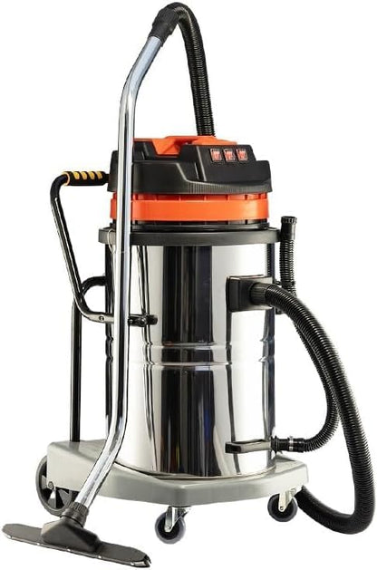 Portable Wet & Dry Vacuum Cleaner,Heavy Duty Vacuum Cleaner Strong Power For Home,Commercial,Industrial, Vehicle, Jobsite, Workshop, Garage, Basement, Van And House Clean(100 LITERS 4500W)