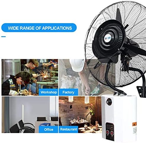 26 Inch Wall Mounted Misting Fan - Commercial Oscillating Spray Cooling System, 3-Speed Heavy Duty Industrial Electric Ventilator for Outdoor, Greenhouse, Commercial, and Residential Use