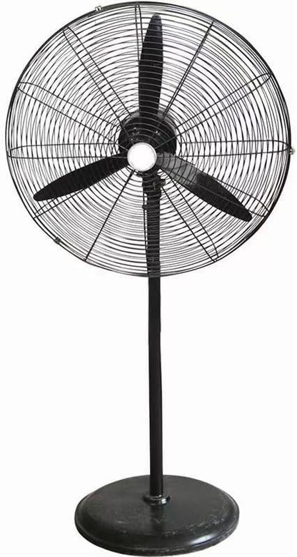 Pedestal Fan 26 Inch, Industrial Fan, Stand Fan, High Velocity Metal Stand Fan, Heavy duty Industrial Use 3 Speed with Aluminum High Speed Blades, for Warehouse, Restaurant & Factory (26 Inch)