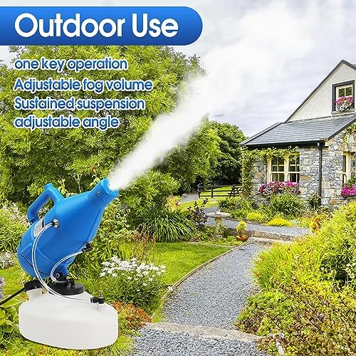 4.5L (1.2 Gallon) Electric ULV Portable Fogger Sprayer Machine Spraying Distance 30ft with 16.4ft Cord Atomizer Mist Cold Fogger for Home,Hotel,Church,School,Lawn and Garden